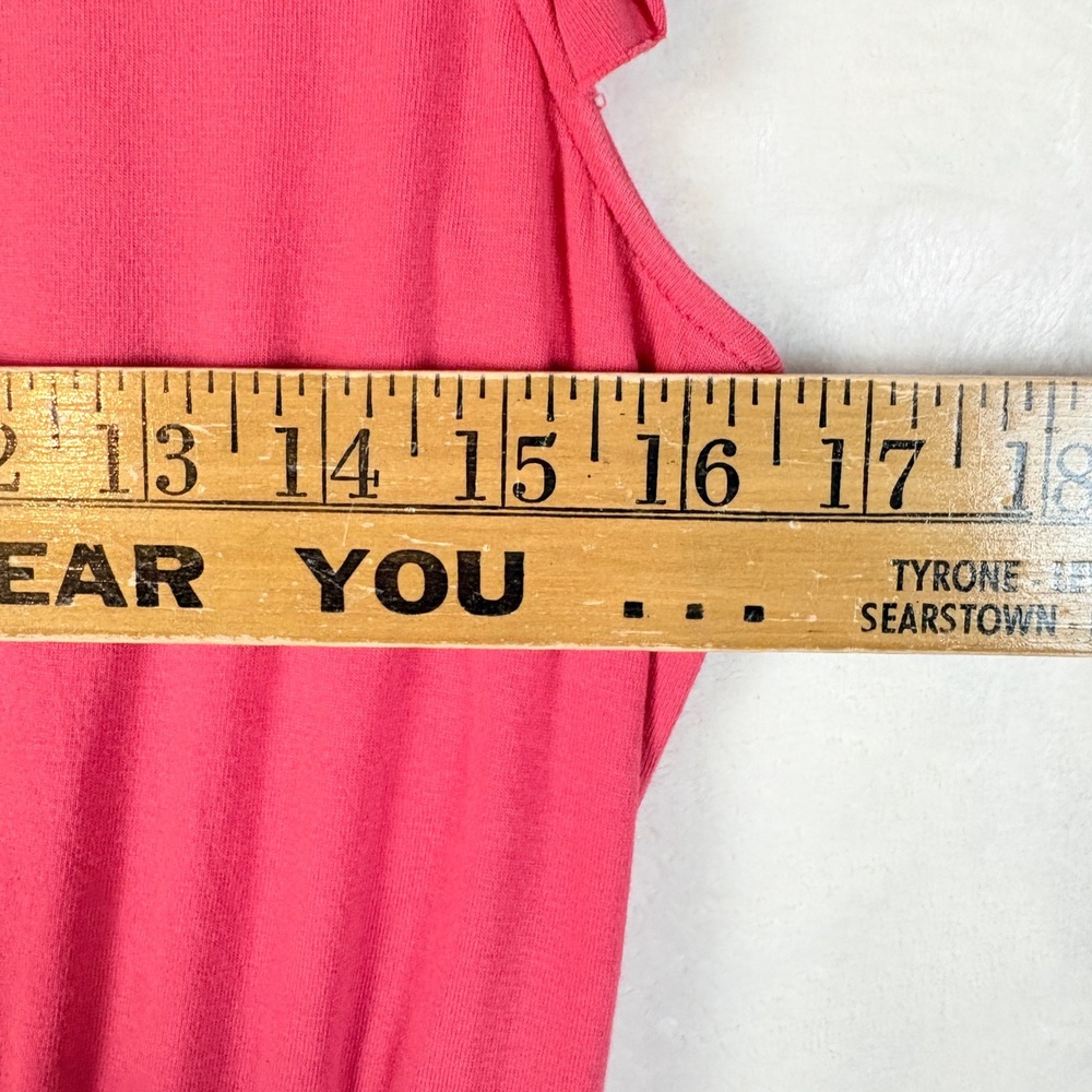 Matilda Jane Ruffle Dress Womens Medium Pink Excellent Smocked Sleeveless Knit - Picture 3 of 10